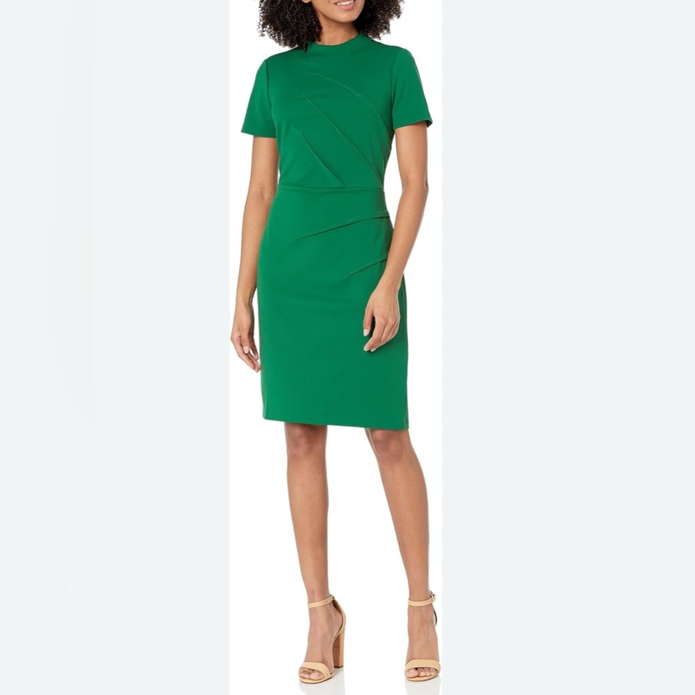 Maggy London Women’s Pintuck Dress In Formal Garden Size 6